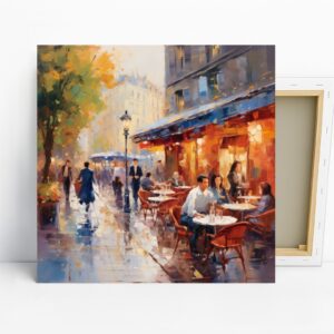 Parisian Cafe Scene Art