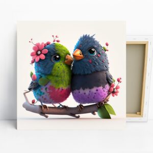 Love Birds Branch Art
