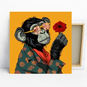 Hipster Chimp Art