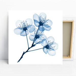 Blue Cherry Blossom Art