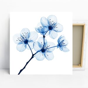 Blue Cherry Blossom Art