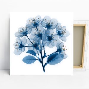 Blue Cherry Blossom Art