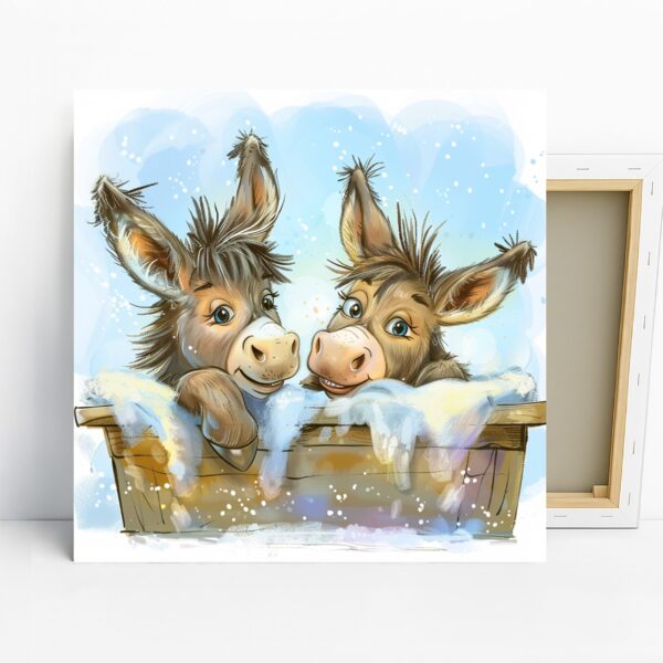 Donkey Friends Winter Art