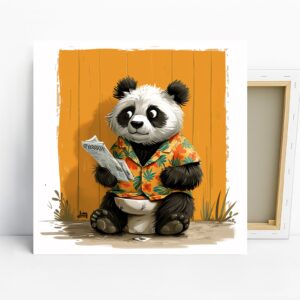 Panda Newspaper Art