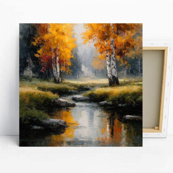 Autumn Stream Reflection Art