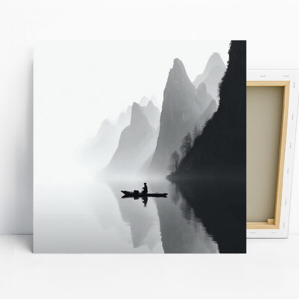 Misty Mountain Lake Art