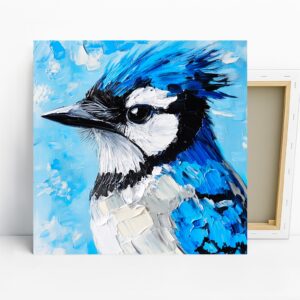 Blue Jay Portrait Art