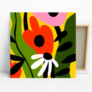 Vibrant Geometric Floral Art
