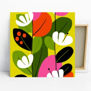 Vibrant Botanical Shapes Art