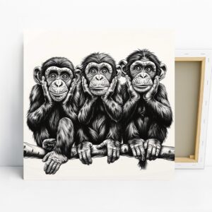 Three Wise Monkeys Art
