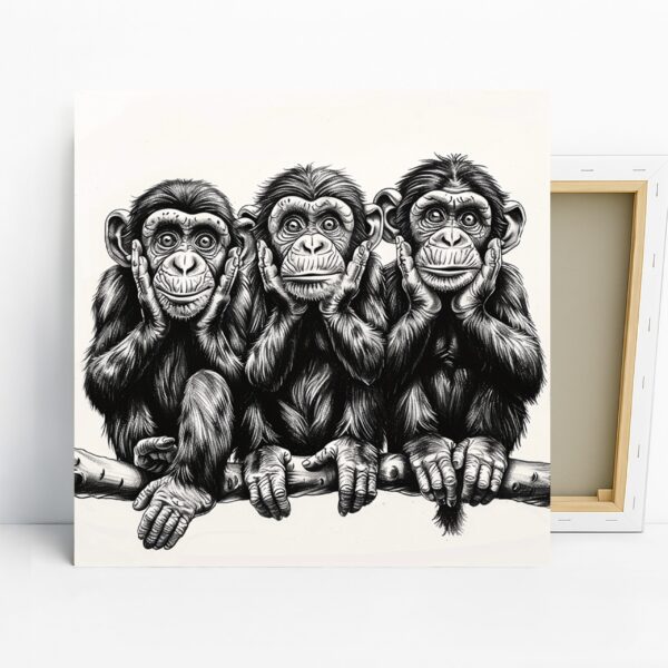 Three Wise Monkeys Art