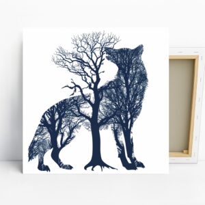 Wolf Tree Silhouette Art
