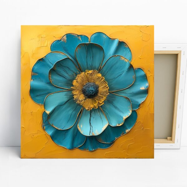 Turquoise Bloom Art
