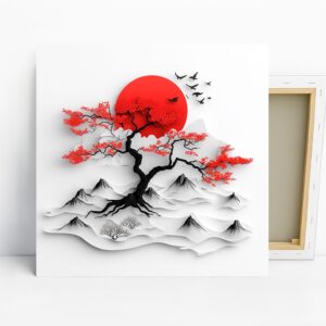 Japanese Cherry Blossom Tree Art
