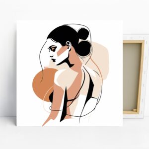 Elegant Profile Line Art