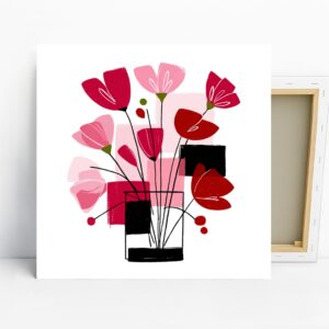 Modern Poppy Bouquet Art