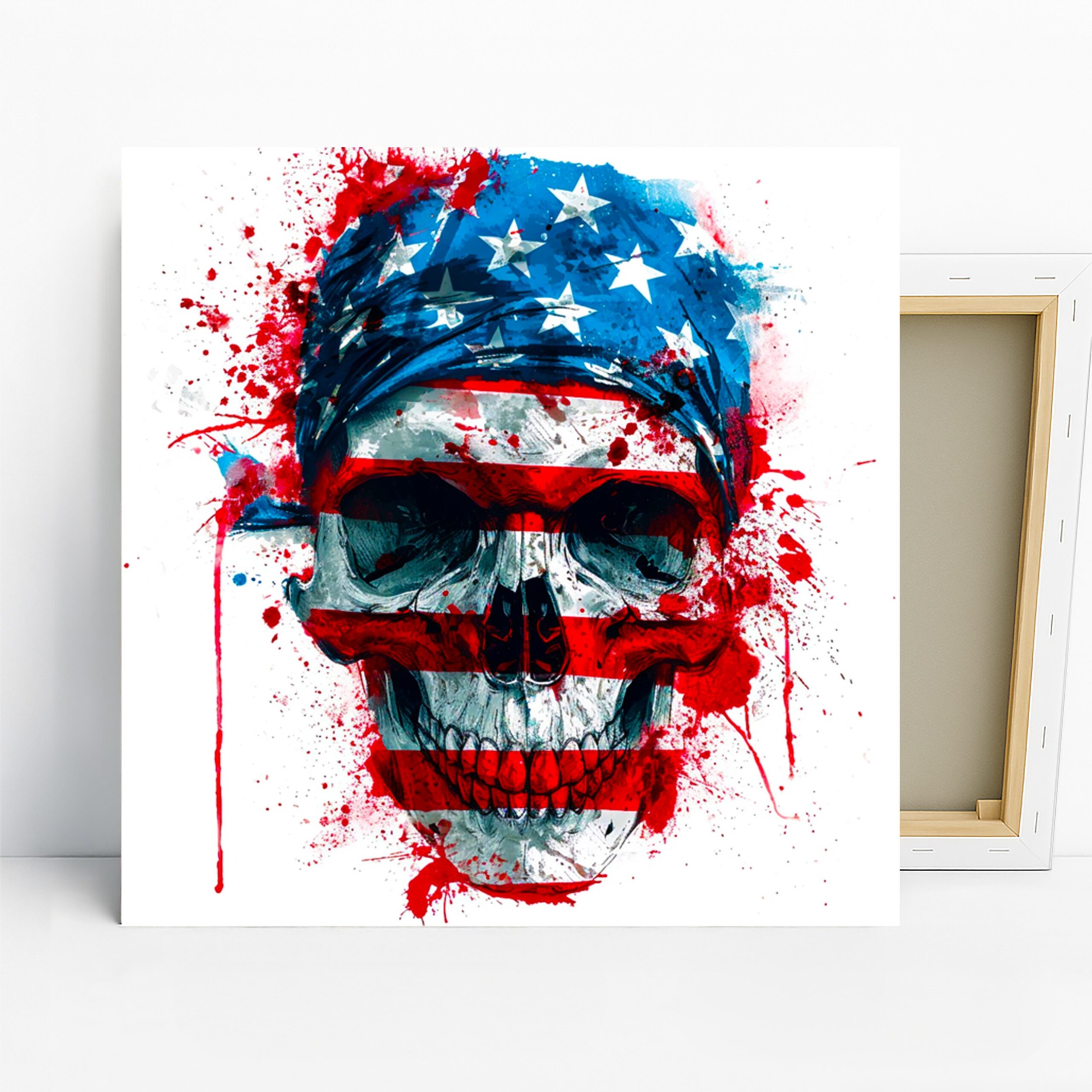 1.jpg American Skull Flag Art