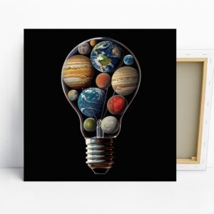 Solar System Lightbulb Art