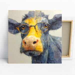 Cow with Glasses Art