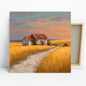 Golden Wheat Field Art