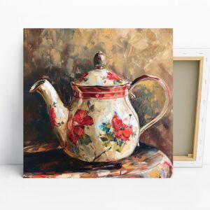 Vintage Floral Teapot Art