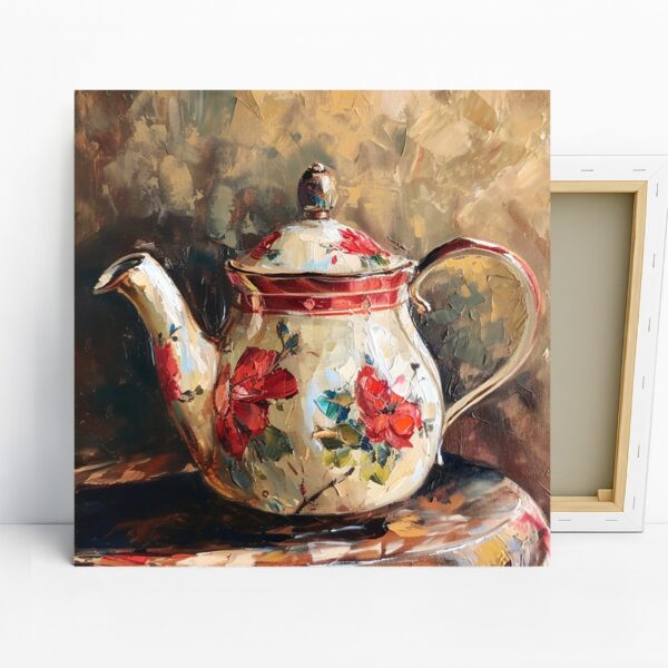 Vintage Floral Teapot Art