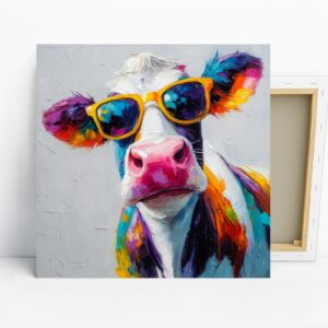 Colorful Cow Art
