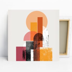 Geometric Sunset Art