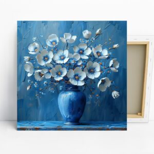 Blue Floral Vase Art