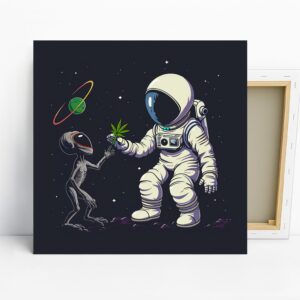 Astronaut Alien Encounter Art