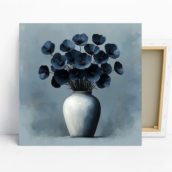 Blue Poppy Vase Art