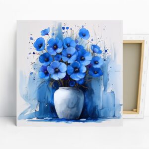 Blue Poppy Bouquet Art