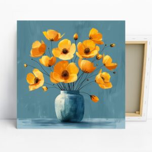 Yellow Poppy Bouquet Art
