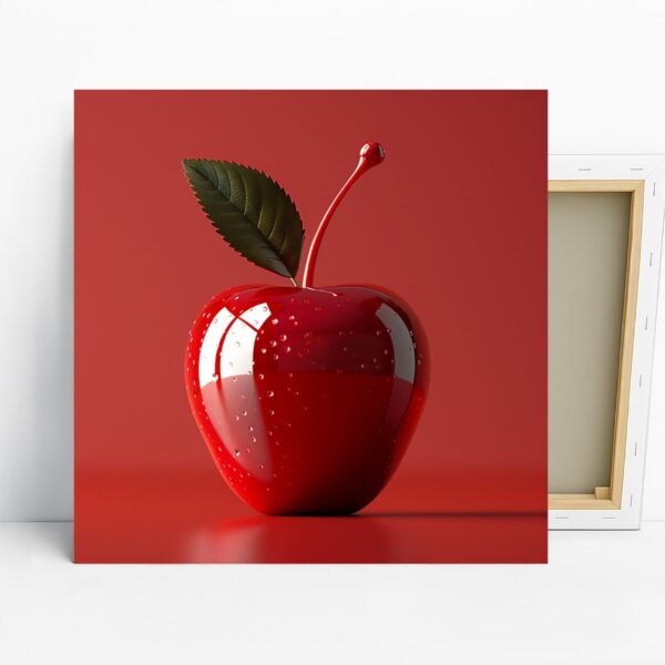 Glossy Red Apple Art