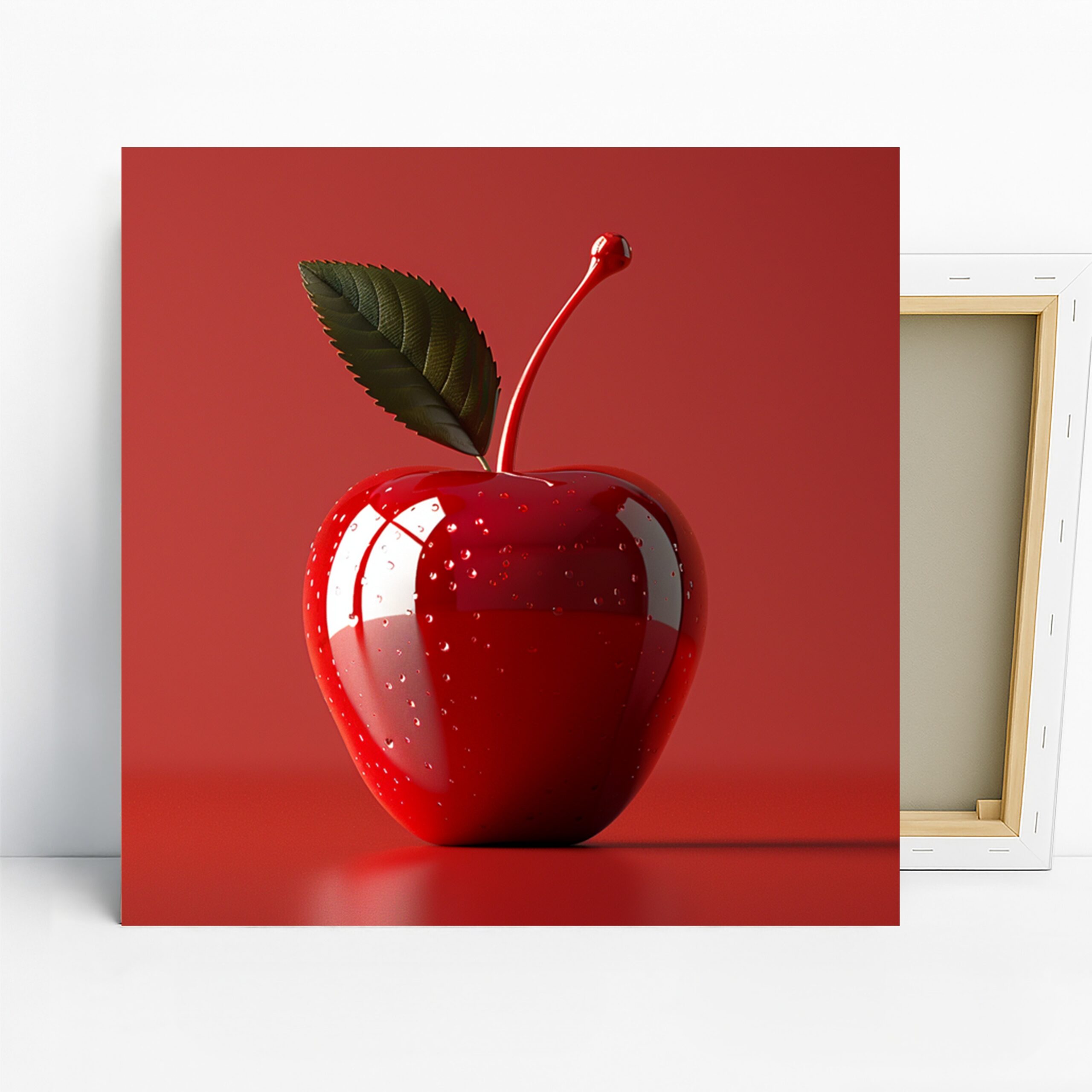 1.jpg Glossy Red Apple Art