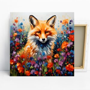 Fox Flowers Art