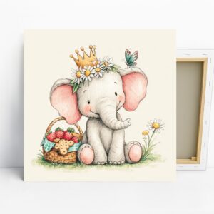 Baby Elephant Princess Art