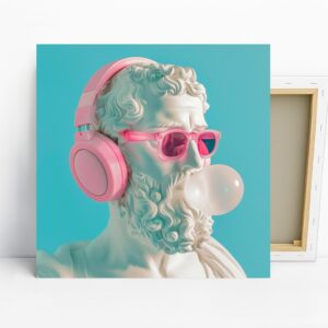 Classical Bust Headphones Art