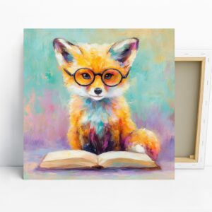 Fox Reading Glasses Art