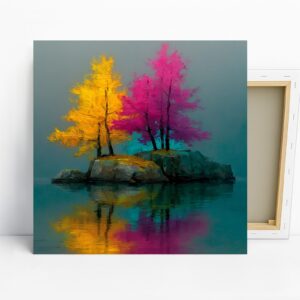 Colorful Island Trees Art