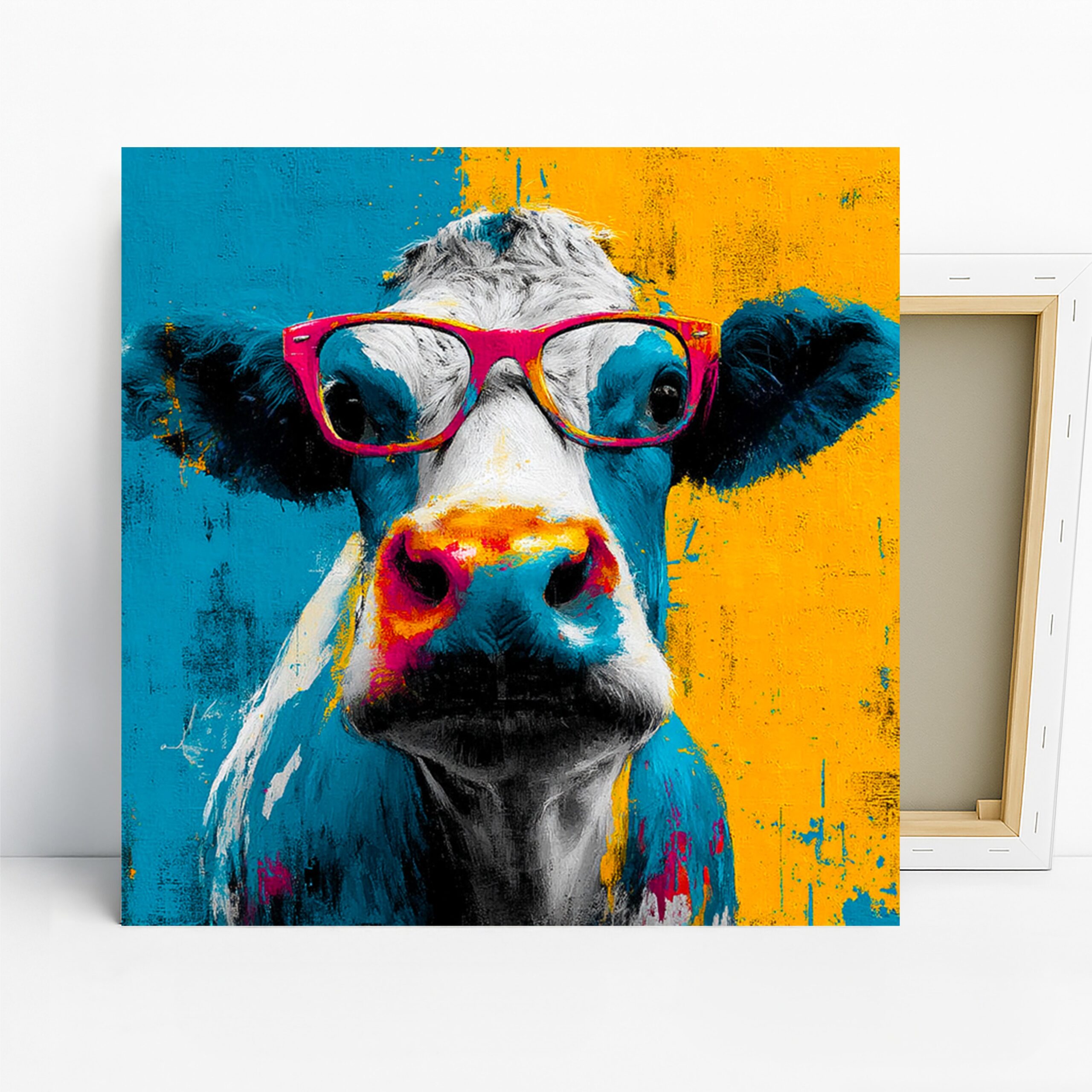 1.jpg Colorful Cow Art