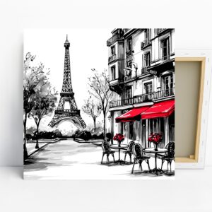 Parisian Cafe Eiffel Tower Art