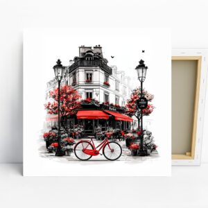 Parisian Cafe Bicycle Art