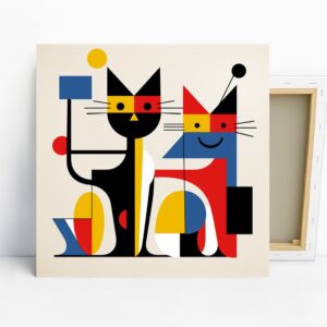 Geometric Cat Art