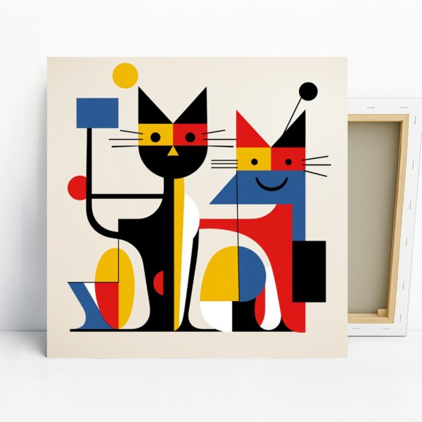 Geometric Cat Art