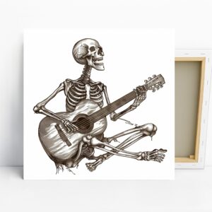 Skeleton Guitarist Art
