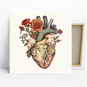Blooming Heart Anatomy Art