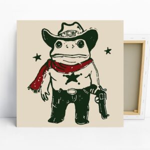 Cowboy Frog Art