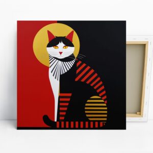 Geometric Cat Art