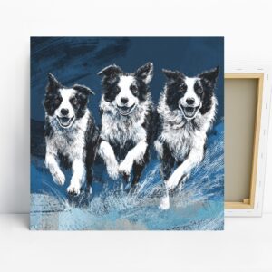 Border Collie Trio Art
